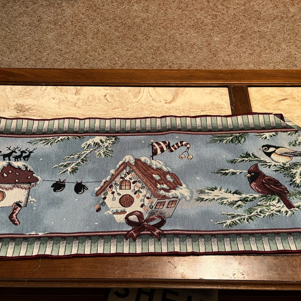 Winter theme table runner